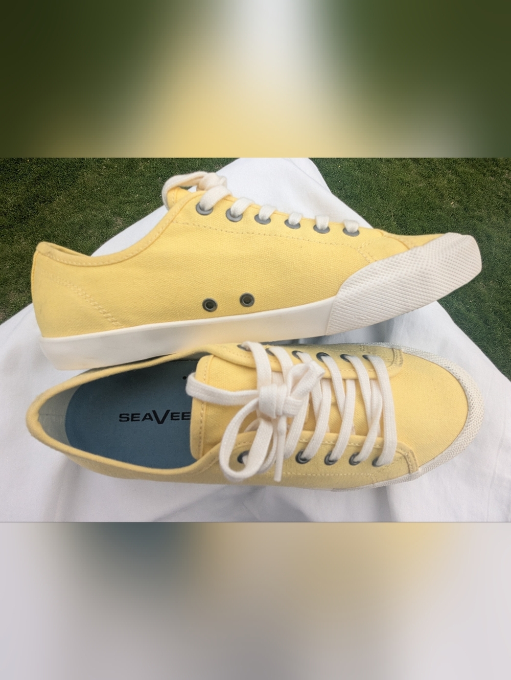 SeaVees Monterey Sneaker Pineapple Yellow Size 8.5 Canvas - Picture 5 of 10